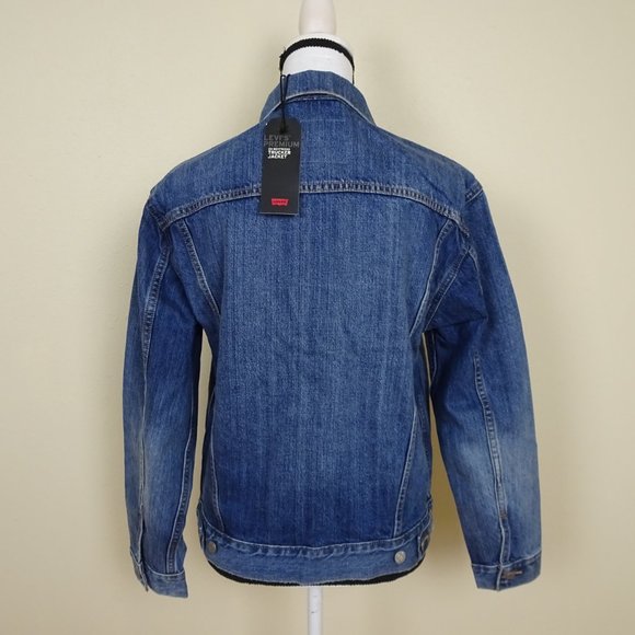 Levi's Denim Jean Jacket Size M Ex-Boyfriend Trucker - Picture 5 of 8